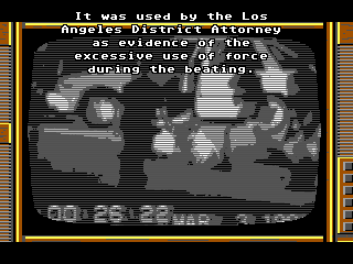 Urban Witch Story (Windows) screenshot: This fragment made me think how up-to-date this game is despite the plot being set in early 90s... :(