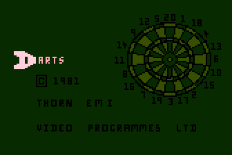 Darts (Atari 8-bit) screenshot: Title Screen