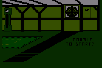 Darts (Atari 8-bit) screenshot: Doubles to Start?