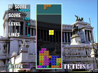 Tetris 64 (Nintendo 64) screenshot: A-Type