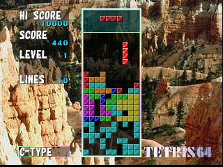 Tetris 64 (Nintendo 64) screenshot: C-Type