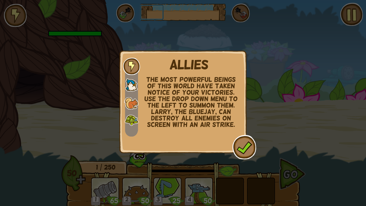 Battlepillars: Gold Edition (Windows) screenshot: You can summon three allies which can easily change the course of the battle
