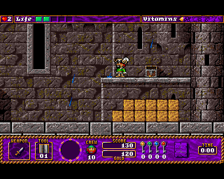 Traps 'n' Treasures (Amiga) screenshot: Again there are some new elements you need to cope with.