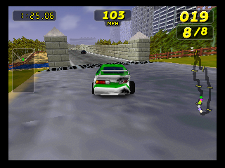 Rush 2: Extreme Racing USA (Nintendo 64) screenshot: New York