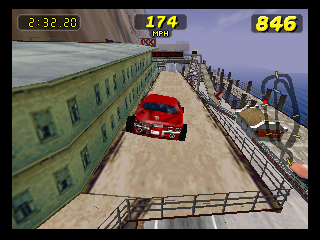 Rush 2: Extreme Racing USA (Nintendo 64) screenshot: Alcatraz