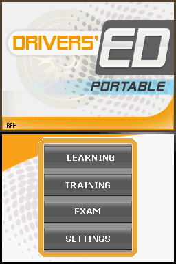 Drivers Ed Portable: U.S.A. Edition (Nintendo DS) screenshot: Main Menu