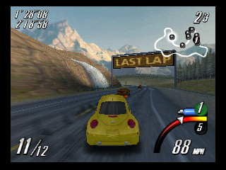 Top Gear: Overdrive (Nintendo 64) screenshot: Last lap