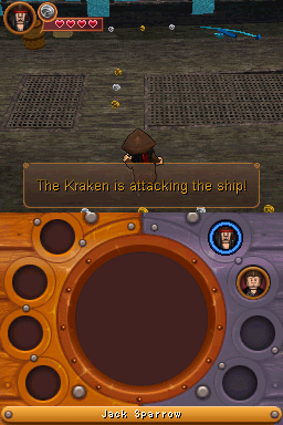 LEGO Pirates of the Caribbean: The Video Game (Nintendo DS) screenshot: Story Mode (level 3-4 "The Kraken")