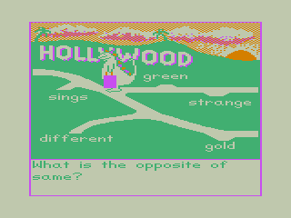 Bagasaurus (TRS-80 CoCo) screenshot: By the Hollywood Sign