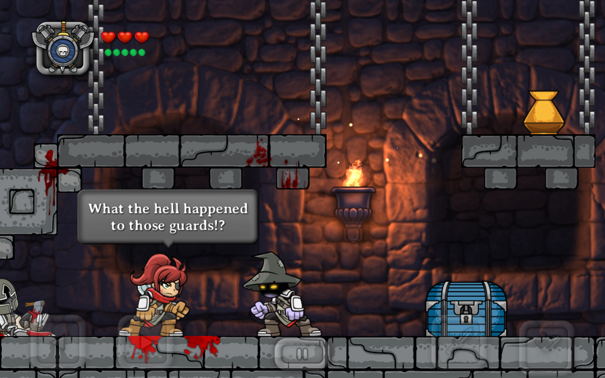 Magic Rampage (Android) screenshot: Interacting with other character