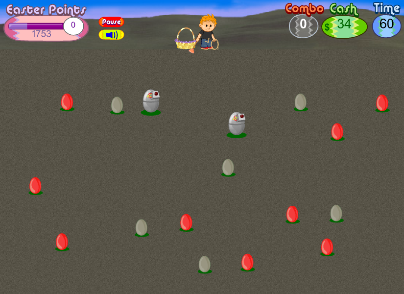 Easter Eggin' (Browser) screenshot: Start level 8