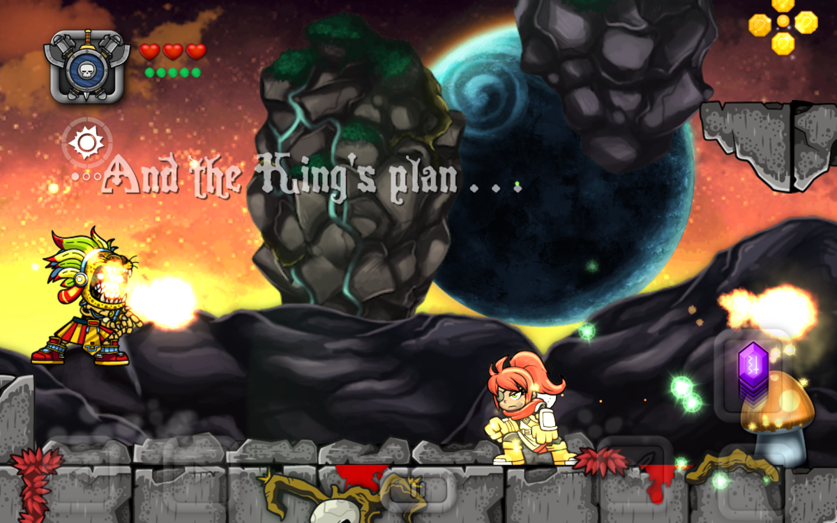 Magic Rampage (Android) screenshot: Playing as a different character