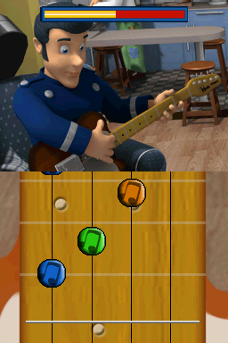 Fireman Sam (Nintendo DS) screenshot: Rock 'n' Roll with Elvis gameplay