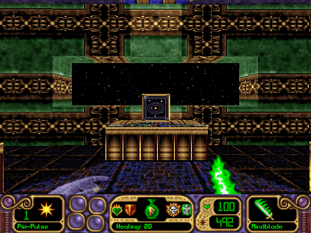 Alpha Storm (DOS) screenshot: A view of the navigation bridge.