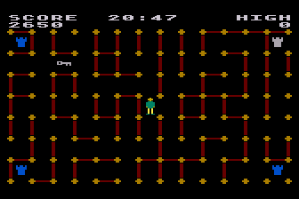 Castles and Keys (Atari 8-bit) screenshot: Don't Touch the Walls