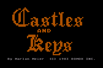 Castles and Keys (Atari 8-bit) screenshot: Title Screen