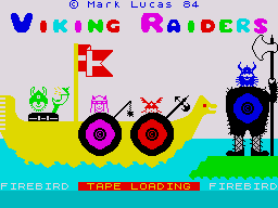 Viking Raiders (ZX Spectrum) screenshot: Loading screen.