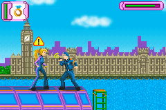 Secret Agent Barbie: Royal Jewels Mission (Game Boy Advance) screenshot: Caught by a guard