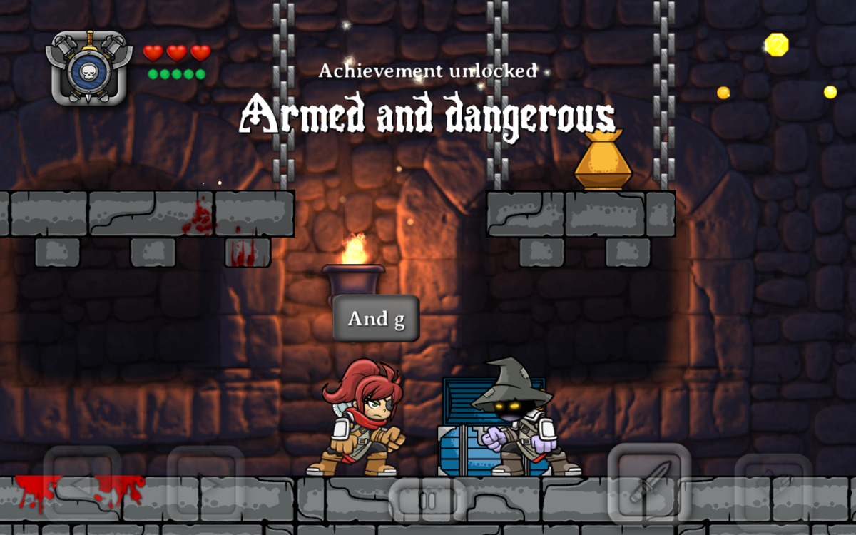 Magic Rampage (Android) screenshot: Your first achievement