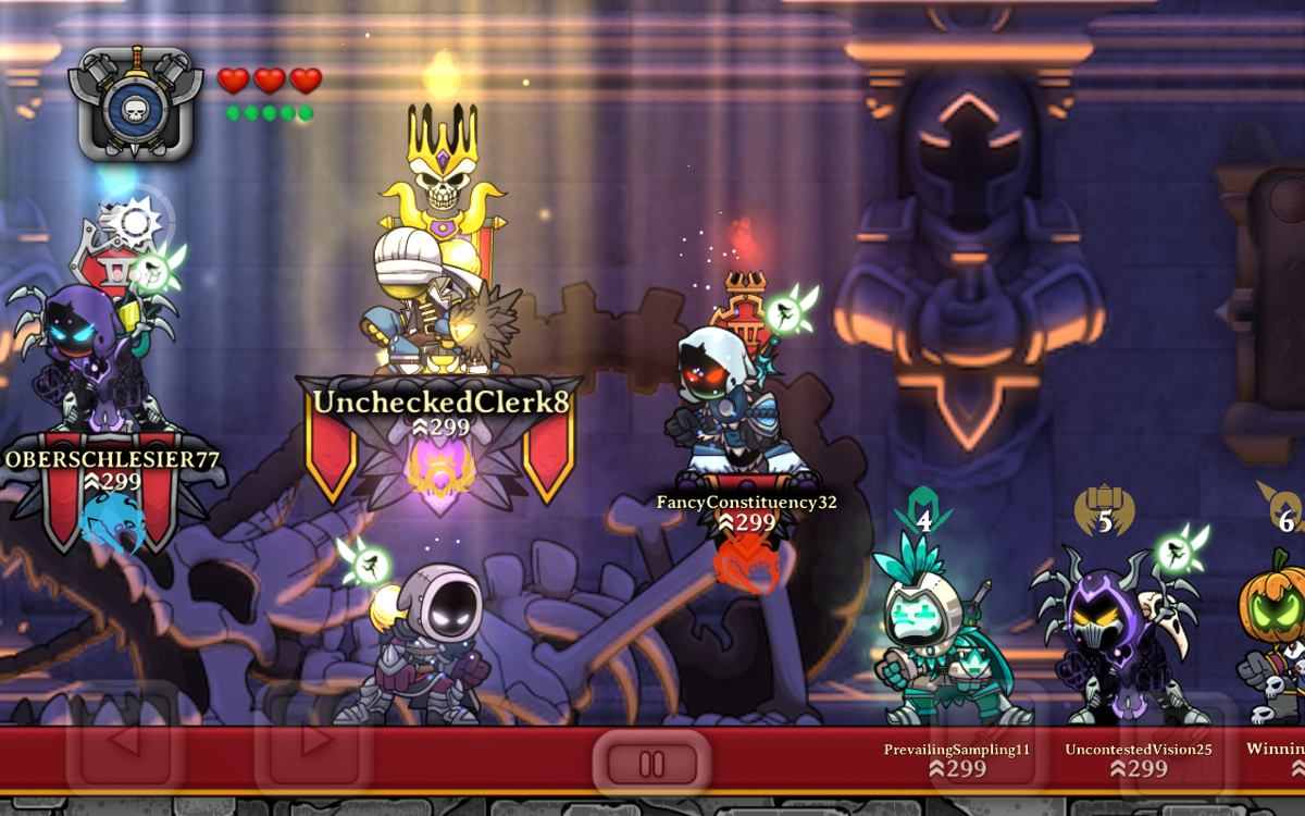Magic Rampage (Android) screenshot: Competitive mode (hall of champions)