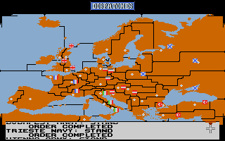 Computer Diplomacy (Atari ST) screenshot: Dispatches