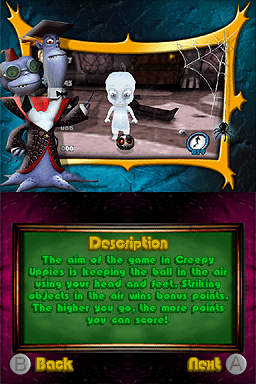 Casper's Scare School: Spooky Sports Day (Nintendo DS) screenshot: Creepy Uppies Description