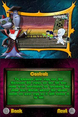 Casper's Scare School: Spooky Sports Day (Nintendo DS) screenshot: Dragon Egg Race Controls