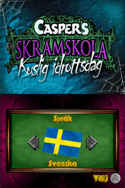 Casper's Scare School: Spooky Sports Day (Nintendo DS) screenshot: Swedish title screen