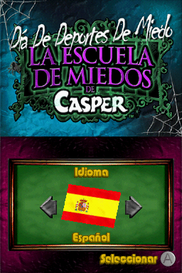 Casper's Scare School: Spooky Sports Day (Nintendo DS) screenshot: Spanish title screen