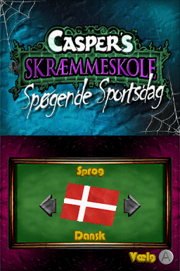 Casper's Scare School: Spooky Sports Day (Nintendo DS) screenshot: Danish title screen