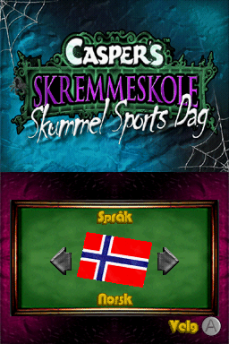 Casper's Scare School: Spooky Sports Day (Nintendo DS) screenshot: Norwegian title screen