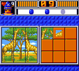 Puzzle & Action: Ichidant-R (Game Gear) screenshot: Unveiling a pretty picture