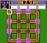Puzzle & Action: Ichidant-R (Game Gear) screenshot: Railway junctions mini-game