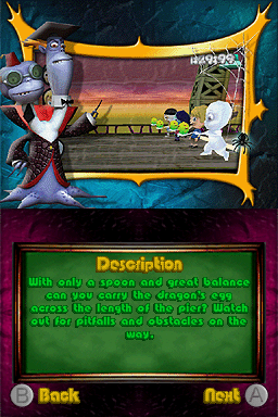 Casper's Scare School: Spooky Sports Day (Nintendo DS) screenshot: Dragon Egg Race Description