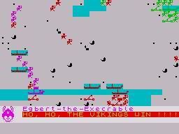 Viking Raiders (ZX Spectrum) screenshot: Ho, ho, the Vikings win!!!!