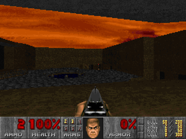 The Ultimate Doom (DOS) screenshot: E4M4: Unruly Evil