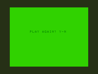 Zero G (TRS-80 CoCo) screenshot: Game Over