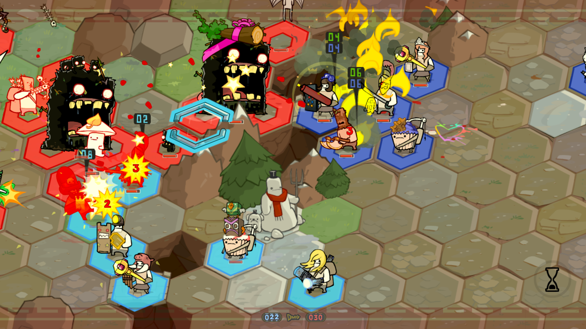 Pit People (Windows) screenshot: The style of all monsters is very typical of The Behemoth artists