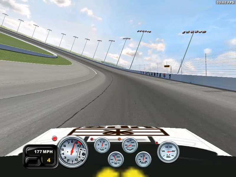 NASCAR Racing 2002 Season (Windows) screenshot: And the "hood" camera angle