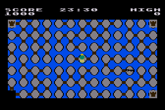 Castles and Keys (Atari 8-bit) screenshot: Move Between Platforms