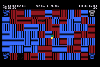 Castles and Keys (Atari 8-bit) screenshot: Conveoyr Belts