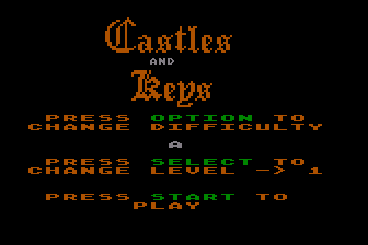 Castles and Keys (Atari 8-bit) screenshot: Game Setup