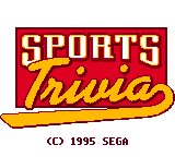 Sports Trivia (Game Gear) screenshot: Title screen