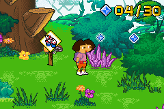 Dora the Explorer: Super Spies (Game Boy Advance) screenshot: I see gems in the rainforest