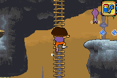 Dora the Explorer: Super Spies (Game Boy Advance) screenshot: Exploring the caves