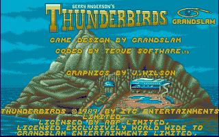 Thunderbirds (Amiga) screenshot: Title screen.