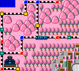 Super Momotarō Dentetsu III (Game Gear) screenshot: Off to another station