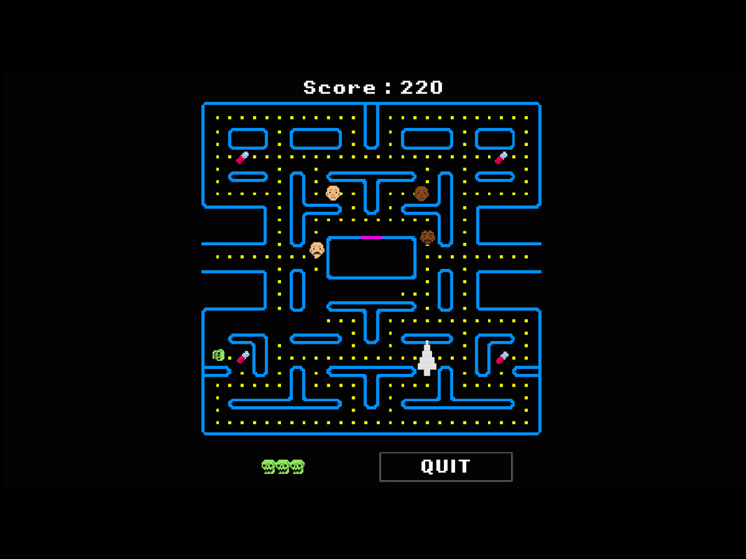 The Darkside Detective (Windows) screenshot: You can actually play "Pac-Man" in the shopping mall arcade.