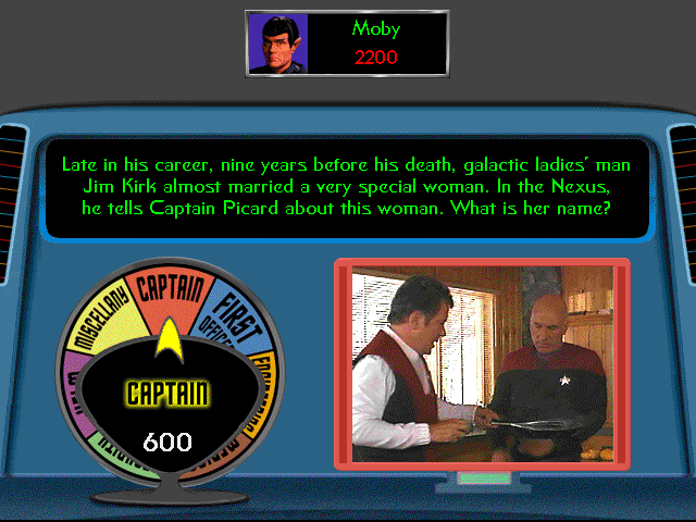 Star Trek: The Game Show (Windows) screenshot: Questions from the Star Trek movies are also included.