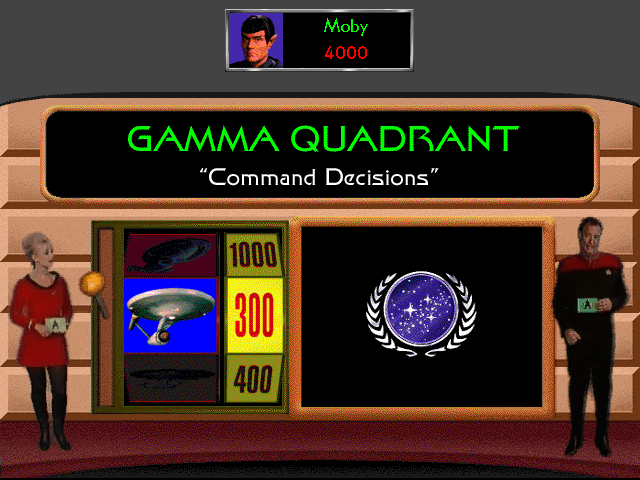 Star Trek: The Game Show (Windows) screenshot: The third part of the game is the Gamma Quadrant.